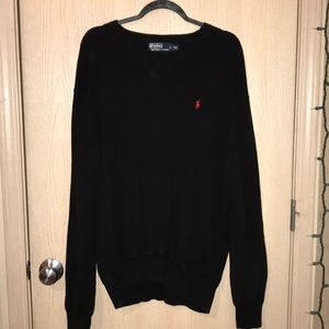 Black Polo long sleeve 100% cotton